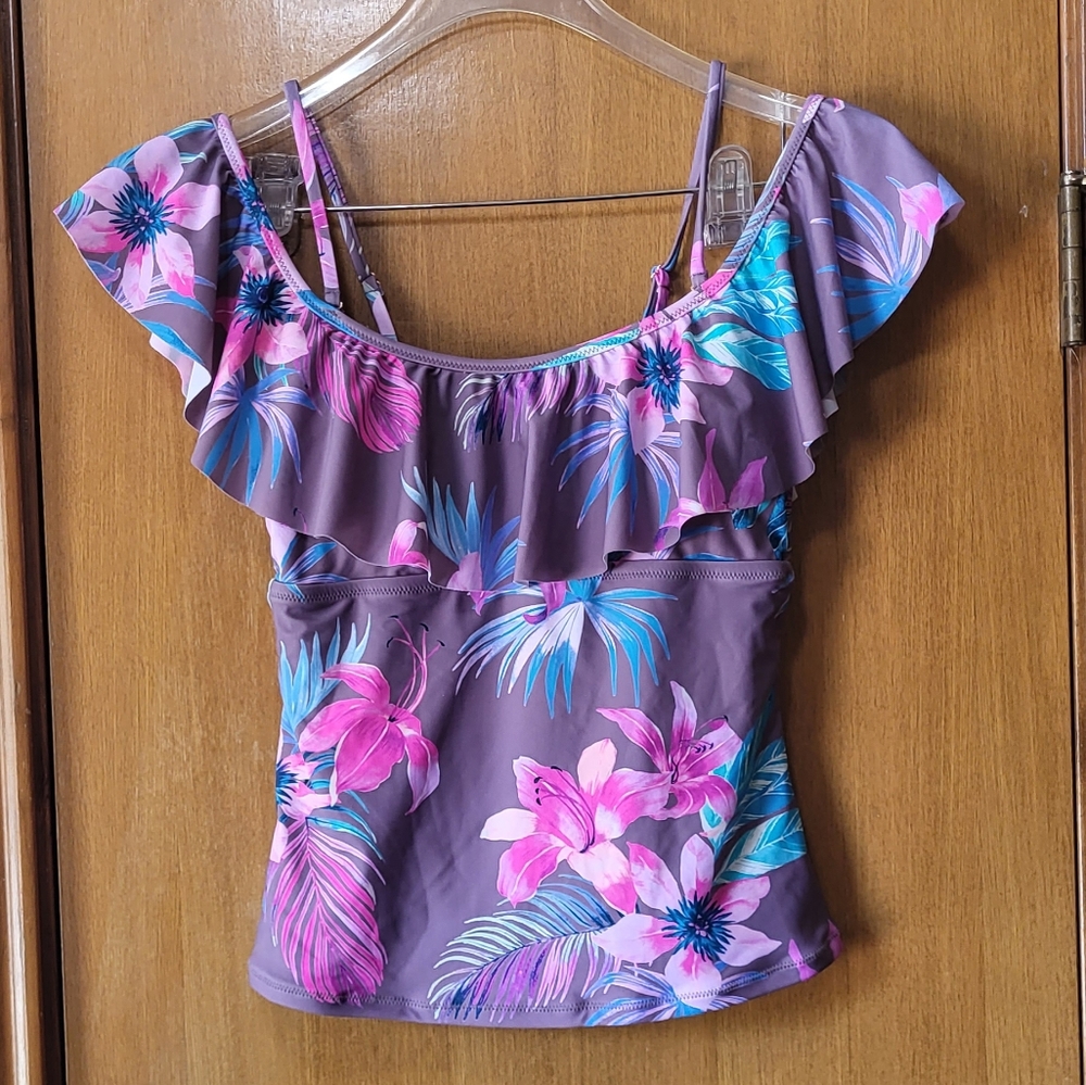 RAISINS tahiti bloom tankini top